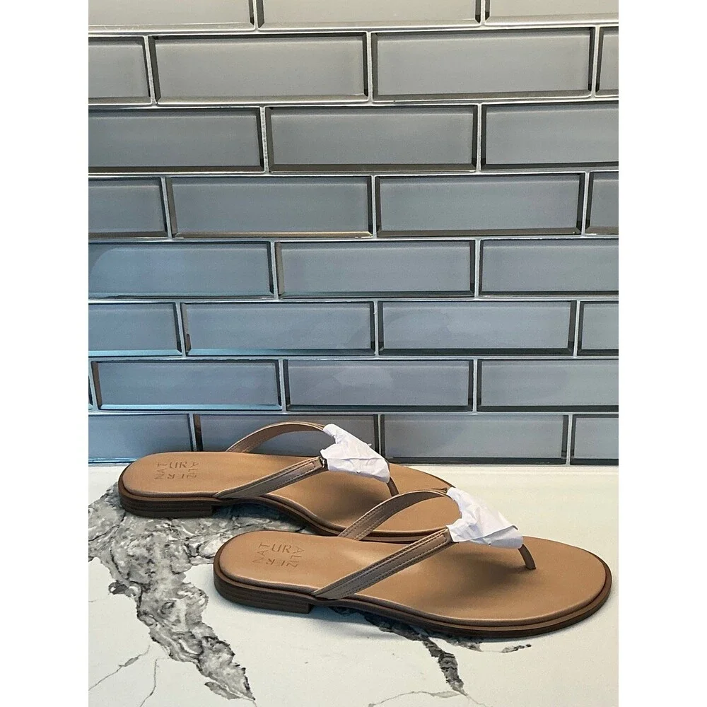 Naturalizer Liliana Creme Brulee Tan‎ Thong Sandals Womens 9.5 M H6358S4251 NEW